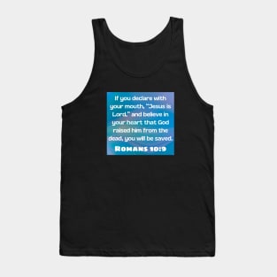 Bible Verse Romans 10:9 Tank Top